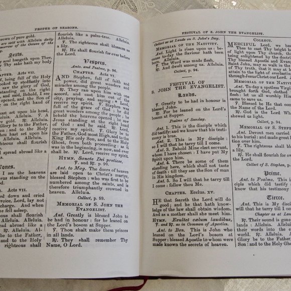 Breviary Offices from Lauds to Compline Inclusive Reprint of 1880 Edition HC - Picture 10 of 11